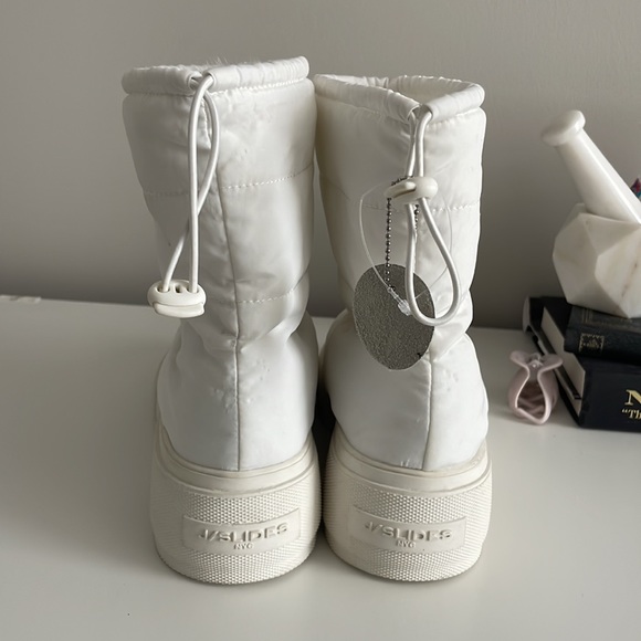 J/Slides Puffer Fur Waterproof Platform Boots - Picture 2 of 4